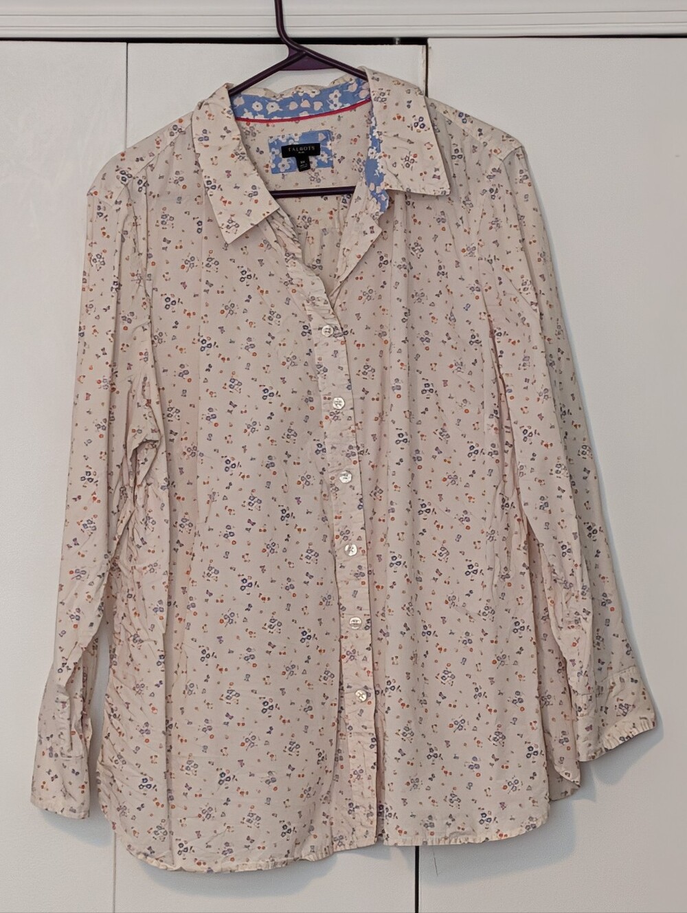 Talbots Floral Button Down